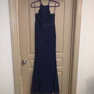 Navy blue lace gown